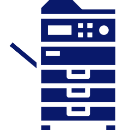 printer machine blue icon